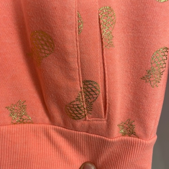 ❤️ Super Cute WONDER NATION Apricot color with gold Zip Up Hoodie, L 10-12❤️ - Picture 5 of 7